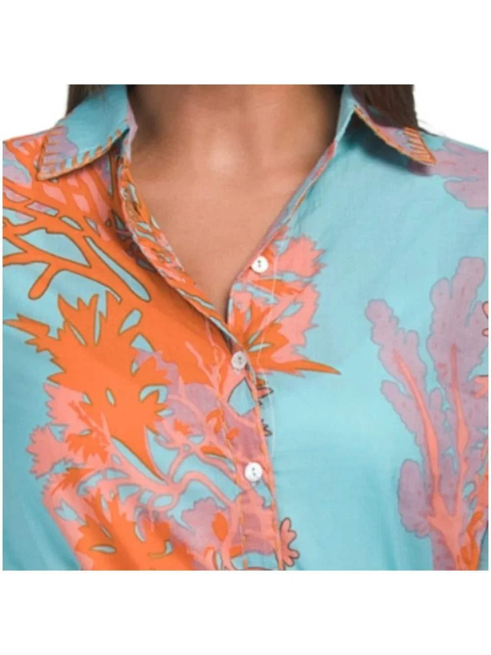 DEBBIE KATZ Lena Long Sleeve Cover-up Shirt Dress